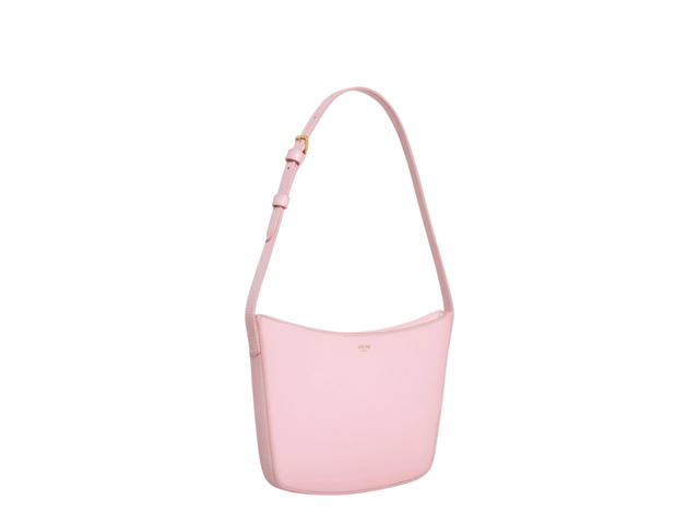 Celine Celine Medium Celine Croque Bag In Shiny Calfskin With Gold Finishing Pink - view 3