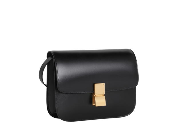 Celine Celine Medium Classic Bag In Box Calfskin With Gold Finishing Black - view 3