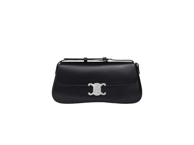 Celine Celine Medium Lola Bag In Shiny Calfskin With Silver Finishing Black - view 1
