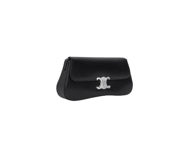 Celine Celine Medium Lola Bag In Shiny Calfskin With Silver Finishing Black - view 2