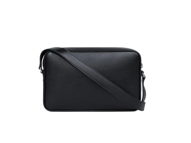 Celine Celine Medium Messenger Bag in Smooth Calfskin with Celine Print Black - view 3