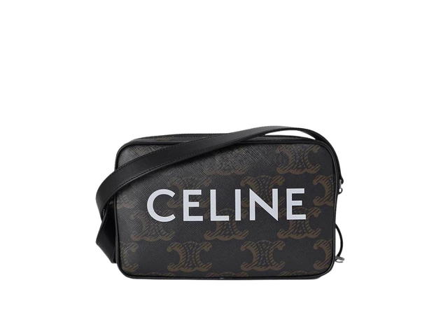 Celine Celine Medium Messenger Bag In Triomphe Canvas XL With Celine Print Black - view 1