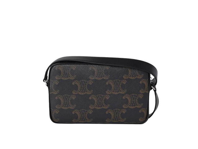 Celine Celine Medium Messenger Bag In Triomphe Canvas XL With Celine Print Black - view 2