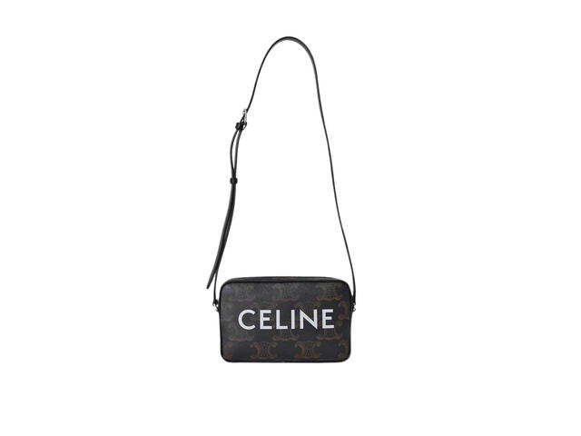 Celine Celine Medium Messenger Bag In Triomphe Canvas XL With Celine Print Black - view 3