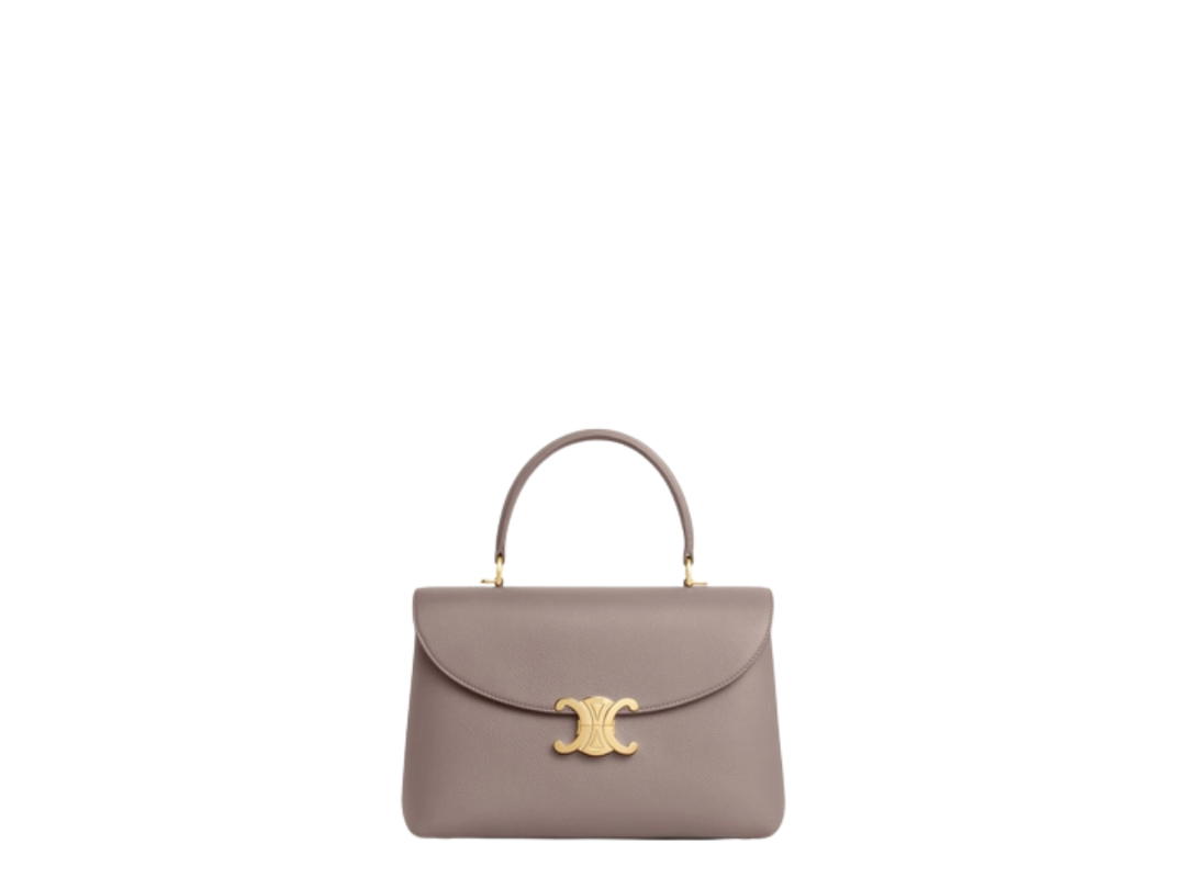 Celine Celine Medium Nino Bag In Supple Calfskin Leather With Gold Finishing Hardware Pebble