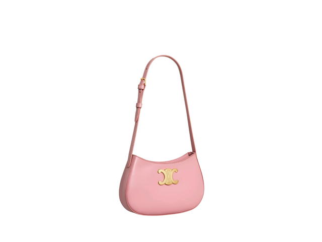 Celine Celine Medium Tilly Bag In Shiny Calfskin With Gold Finishing Hardware Rose - view 2