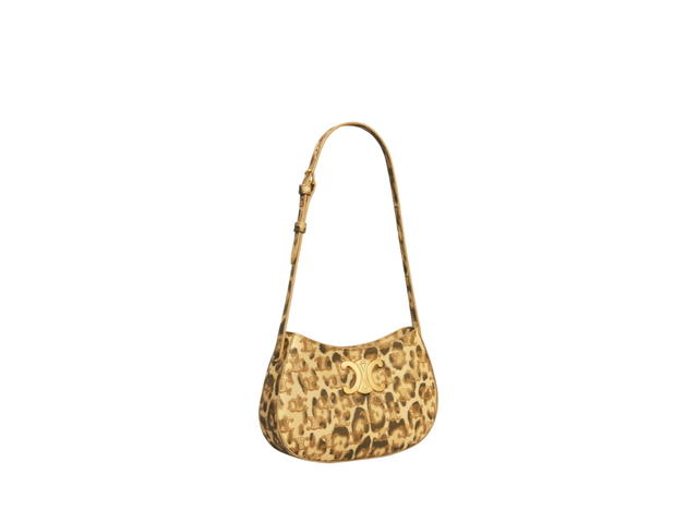 Celine Celine Medium Tilly Bag In Triomphe Canvas With Gold Finishing Leopard Print - view 2