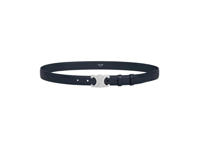 Celine Celine Medium Triomphe Belt In Taurillon Leather Bleu Sacre (2.5 CM) - view 2