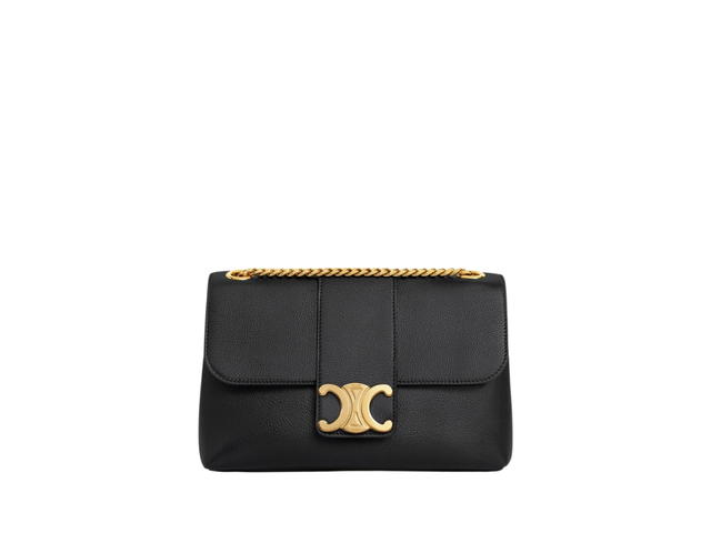 Celine Celine Medium Victoire Bag In Supple Calfskin With Gold Finishing Black - view 1