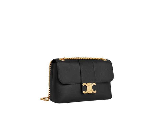 Celine Celine Medium Victoire Bag In Supple Calfskin With Gold Finishing Black - view 3
