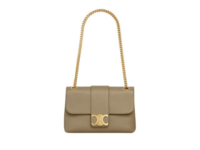 Celine Celine Medium Victoire Bag In Supple Calfskin With Gold Finishing Brown Sepia - view 4
