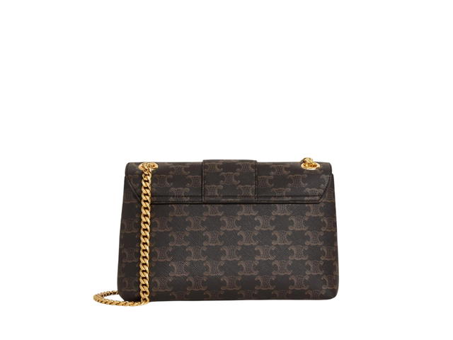 Celine Celine Medium Victoire Bag In Triomphe Canvas With Gold Finishing Tan - view 3
