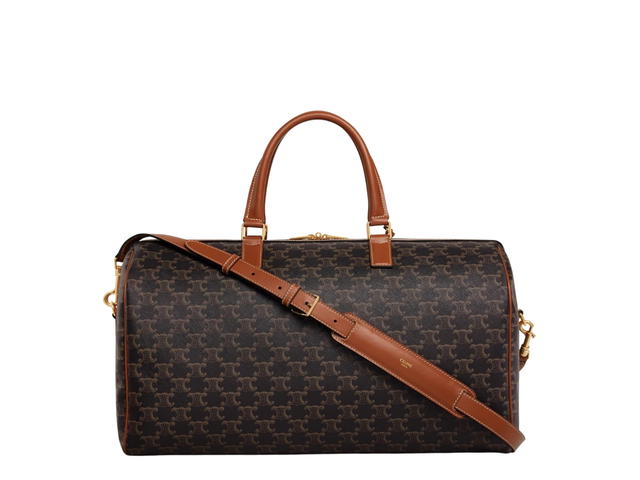 Celine Celine Medium Voyage Bag In Triomphe Canvas With Celine Print Tan - view 2