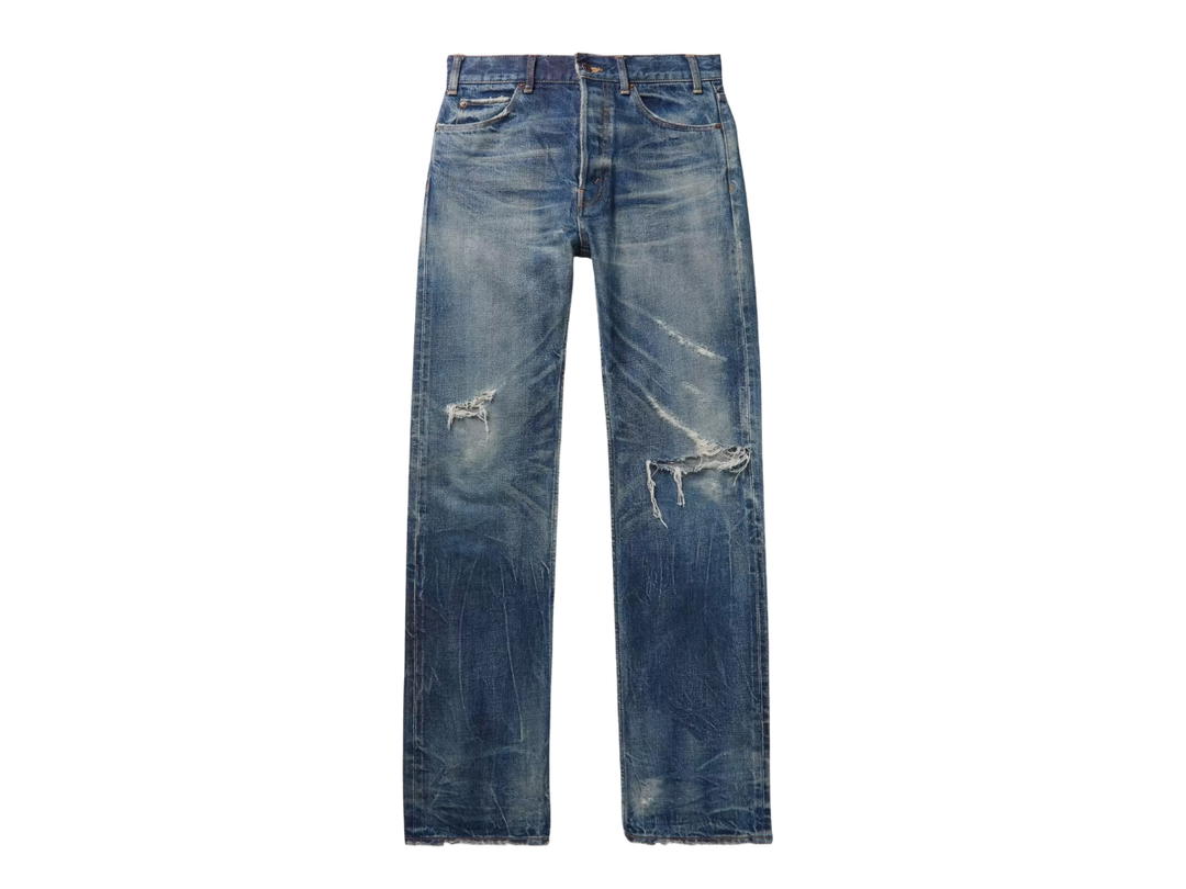 Celine Celine Men's Blue 90s Mid-Rise Selvedge Denim Jeans Indigo