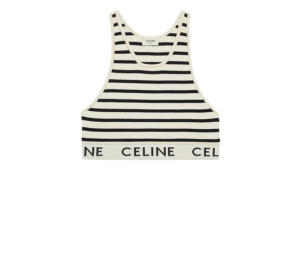 Buy Celine Mesh Sports Bra Cream Navy at Sasom – Authentic and Ready to Ship