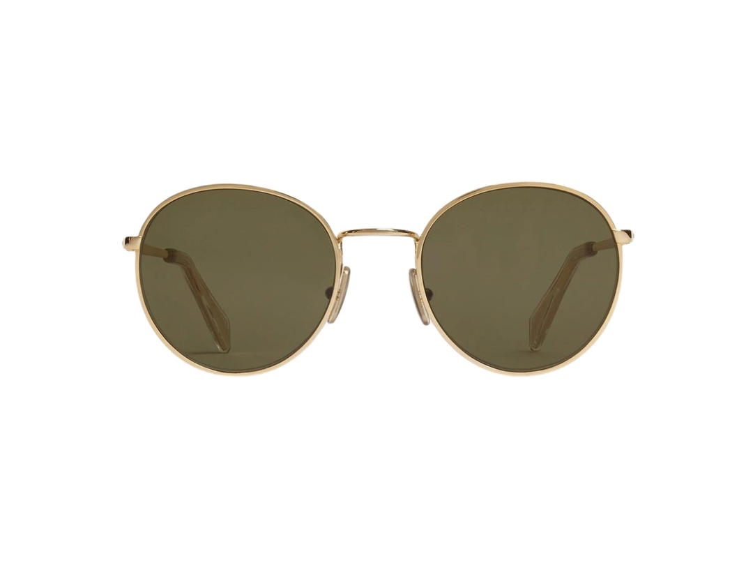 Celine Celine Metal Frame 06 Sunglasses In Metal With Mineral Glass Lenses Gold Green