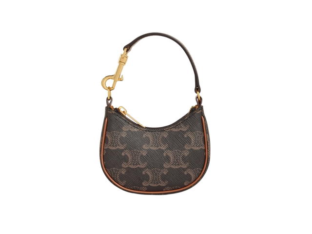 Celine Celine Micro Ava In Triomphe Canvas And Calfskin With Gold Finishing Tan - view 2