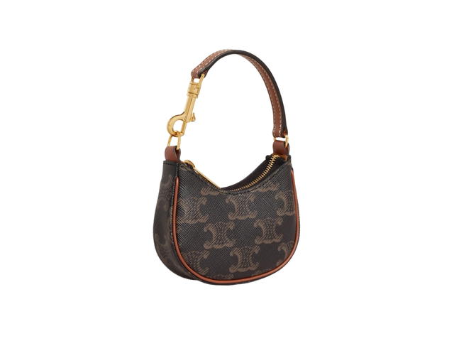 Celine Celine Micro Ava In Triomphe Canvas And Calfskin With Gold Finishing Tan - view 3