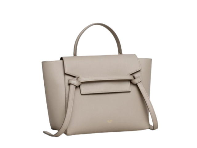 Celine Celine Micro Belt Bag In Grained Calfskin Light Taupe - view 2