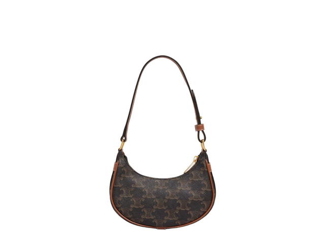 Celine Celine Mini Ava In Triomphe Canvas And Calfskin With Gold Finishing Tan - view 3