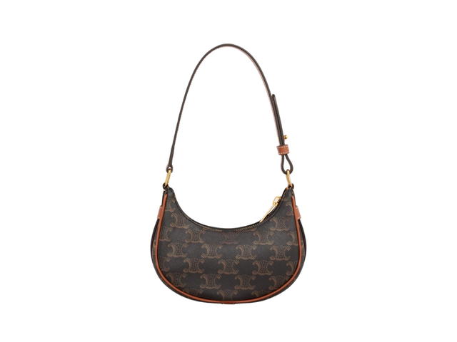 Celine Celine Mini Ava In Triomphe Canvas With Triomphe Heart Embroidery Gold Finishing Hardware Tan - view 2
