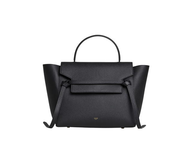 Celine Celine Mini Belt Bag In Grained Calfskin With Gold Finishing Black - view 1
