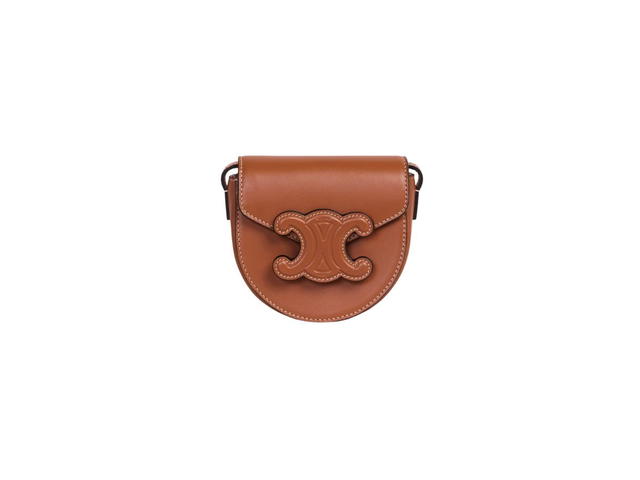 Celine Celine Mini Besace Cuir Triomphe In Smooth Calfskin Tan - view 1