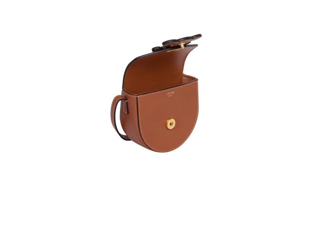 Celine Celine Mini Besace Cuir Triomphe In Smooth Calfskin Tan - view 2