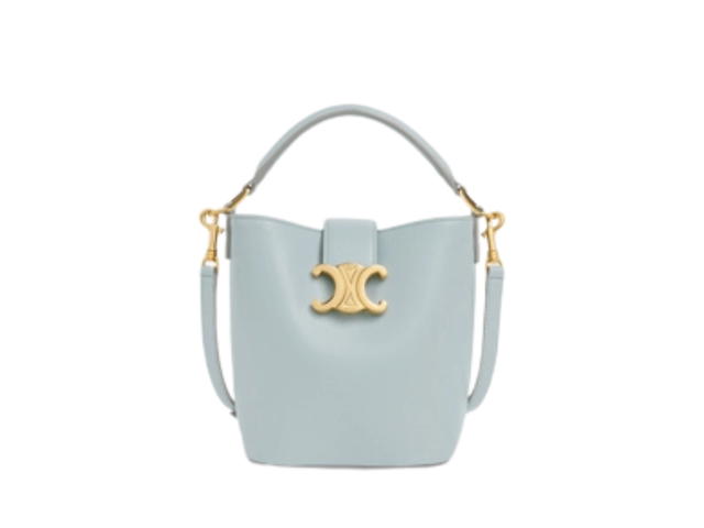 Celine Celine Mini Bucket Louise In Smooth Calfskin With Gold Finishing Hardware Ice Blue - view 1