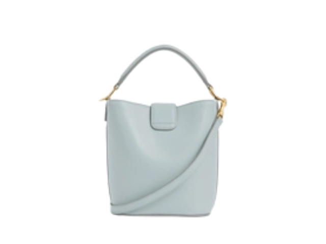 Celine Celine Mini Bucket Louise In Smooth Calfskin With Gold Finishing Hardware Ice Blue - view 3