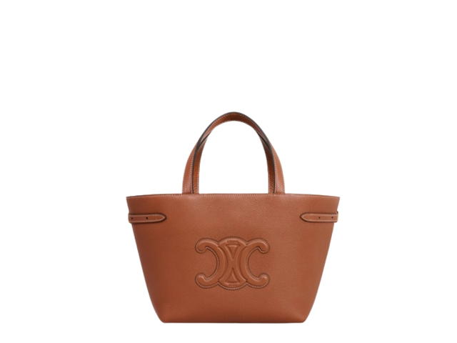 Celine Celine Mini Cabas Anais Cuir Triomphe In Grained Calfskin Leather With Gold Finishing Hardware Tan - view 1
