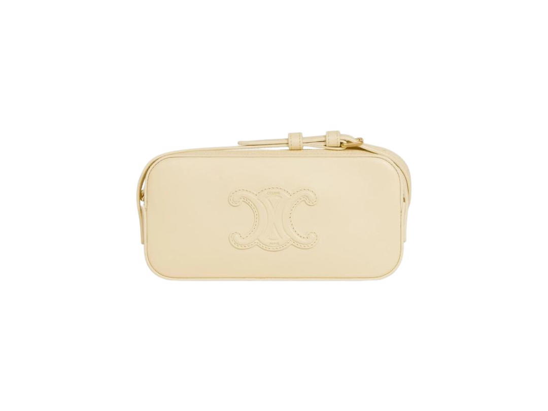 Celine Celine Mini Camera Shoulder Bag Cuir Triomphe In Smooth Calfskin Soft Yellow