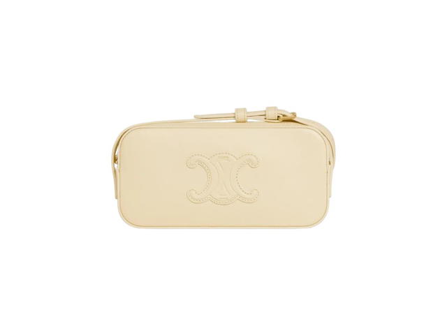 Celine Celine Mini Camera Shoulder Bag Cuir Triomphe In Smooth Calfskin Soft Yellow - view 1