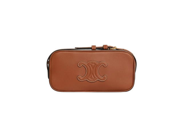 Celine Celine Mini Camera Shoulder Bag Cuir Triomphe In Smooth Calfskin With Gold Finishing Tan - view 1