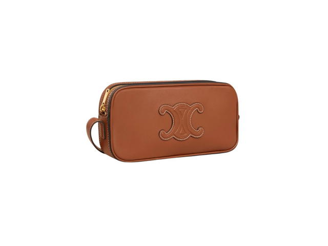 Celine Celine Mini Camera Shoulder Bag Cuir Triomphe In Smooth Calfskin With Gold Finishing Tan - view 2