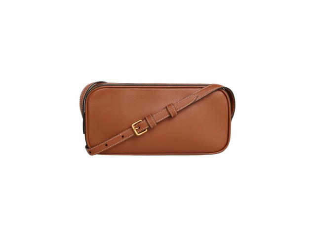 Celine Celine Mini Camera Shoulder Bag Cuir Triomphe In Smooth Calfskin With Gold Finishing Tan - view 3