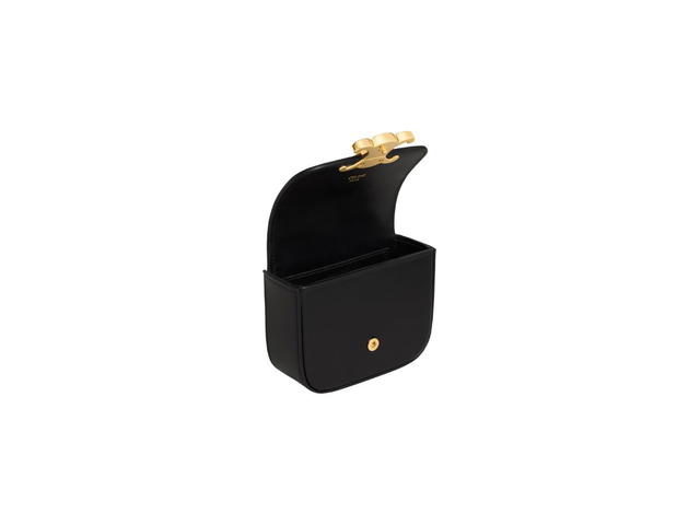 Celine Celine Mini Chain Claude In Shiny Calfskin Black - view 4