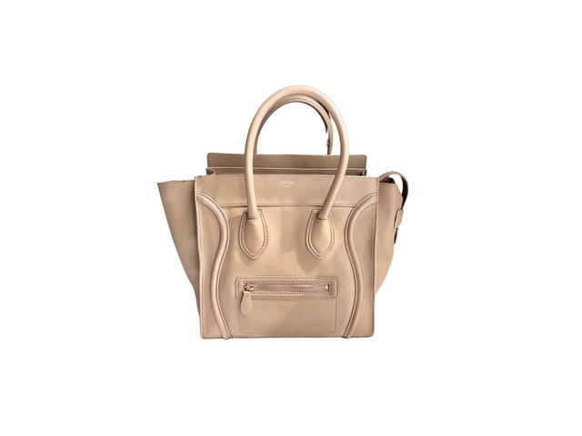 Celine Celine Mini Luggage Bag In Smooth Calfskin Dune - view 1