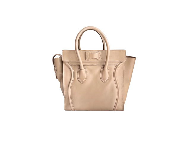 Celine Celine Mini Luggage Bag In Smooth Calfskin Dune - view 2