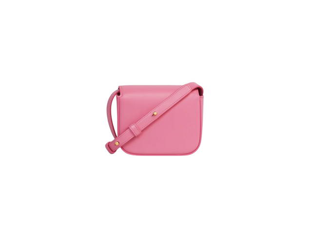 Celine Celine Mini Triomphe Bag In Shiny Calfskin Flamingo - view 2