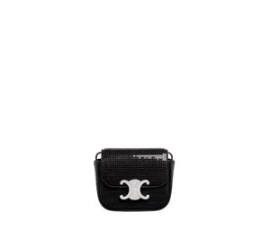 Buy Celine Mini Triomphe In Sequins And Calfskin Black at Sasom – Authentic and Ready to Ship