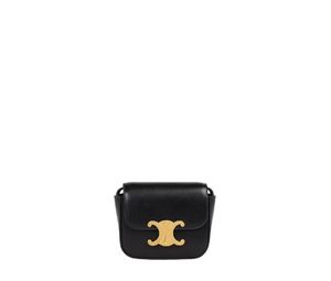 Buy Celine Mini Triomphe In Shiny Calfskin Gold Finishing Black at Sasom – Authentic and Ready to Ship