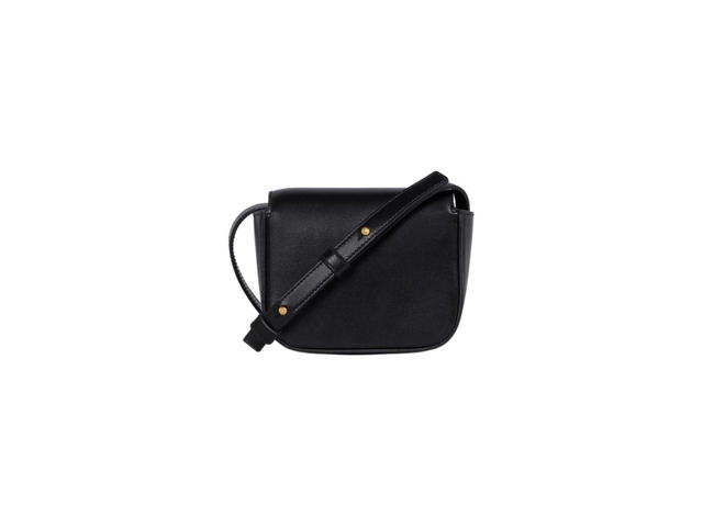 Celine Celine Mini Triomphe In Shiny Calfskin Gold Finishing Black - view 2
