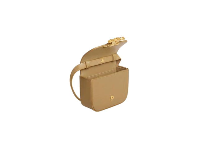 Celine Celine Mini Triomphe In Shiny Calfskin Olive - view 3