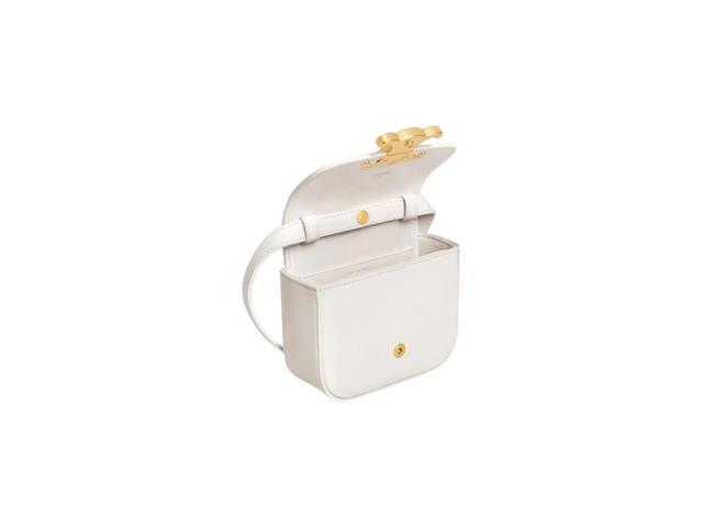 Celine Celine Mini Triomphe In Shiny Calfskin Rice - view 3