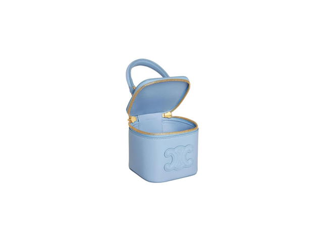Celine Celine Mini Vanity Case In Smooth Calfskin Celeste - view 3