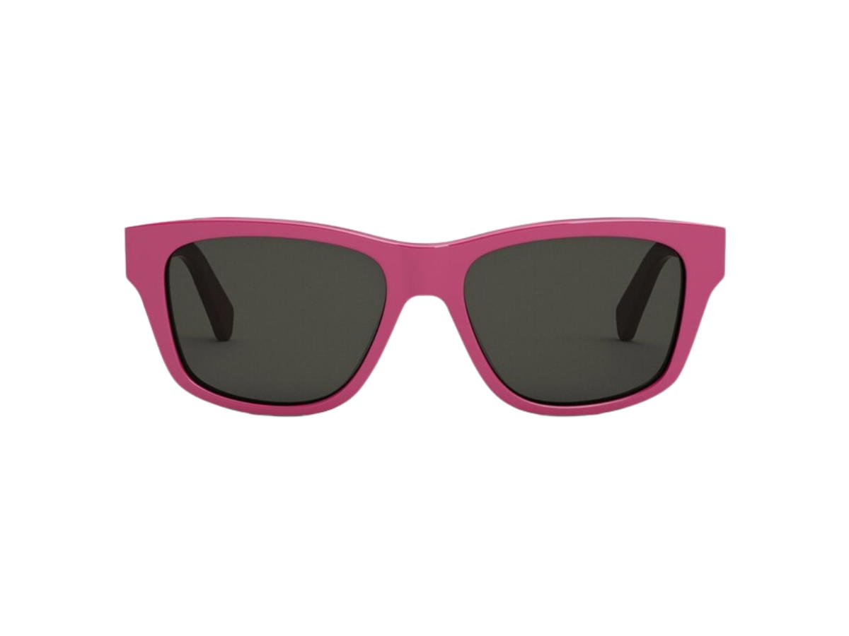 Celine Celine Monochromes 05 Sunglasses In Flash Pink Acetate Frame With Smoke Lenses