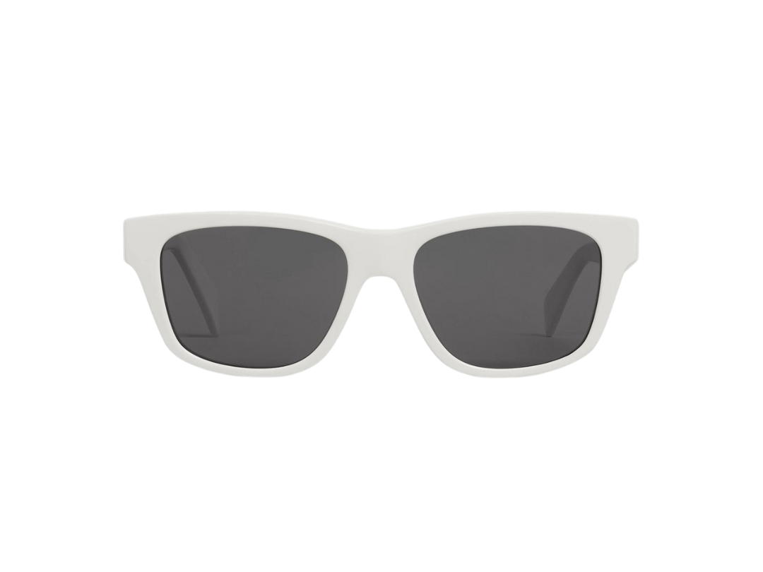 Celine Celine Monochroms 05 Sunglasses In White Acetate Frame With Smoke Lenses