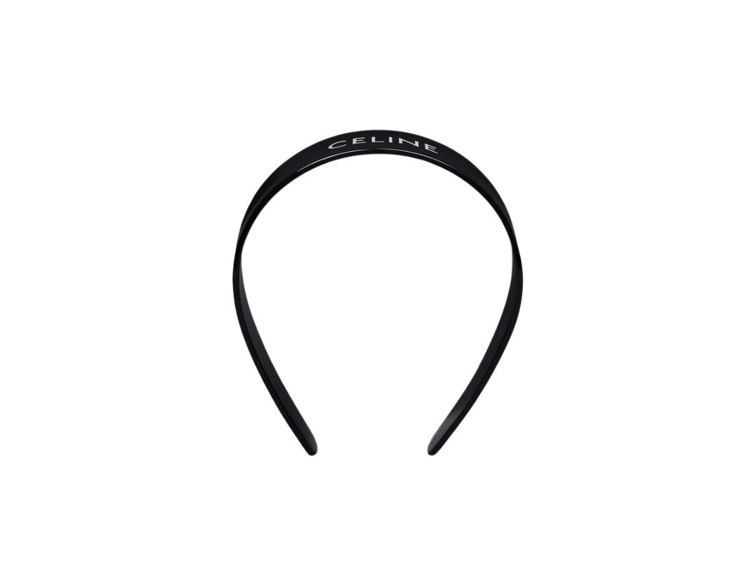 Celine Celine Monochroms Celine Headband In Acetate Black-Off White