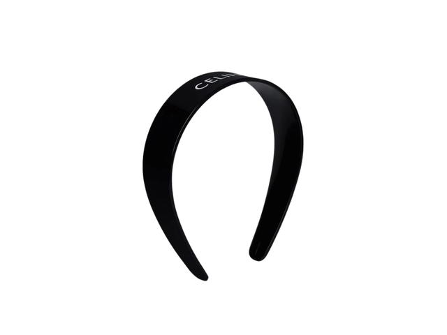 Celine Celine Monochroms Celine Headband In Acetate Black-Off White - view 2